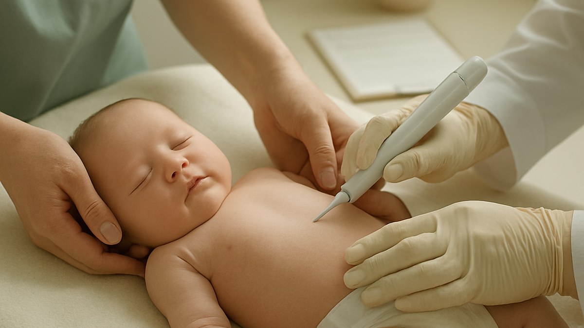 First Personalized Gene Therapy: Custom CRISPR Edit for a Baby's Unique Mutation — illustration