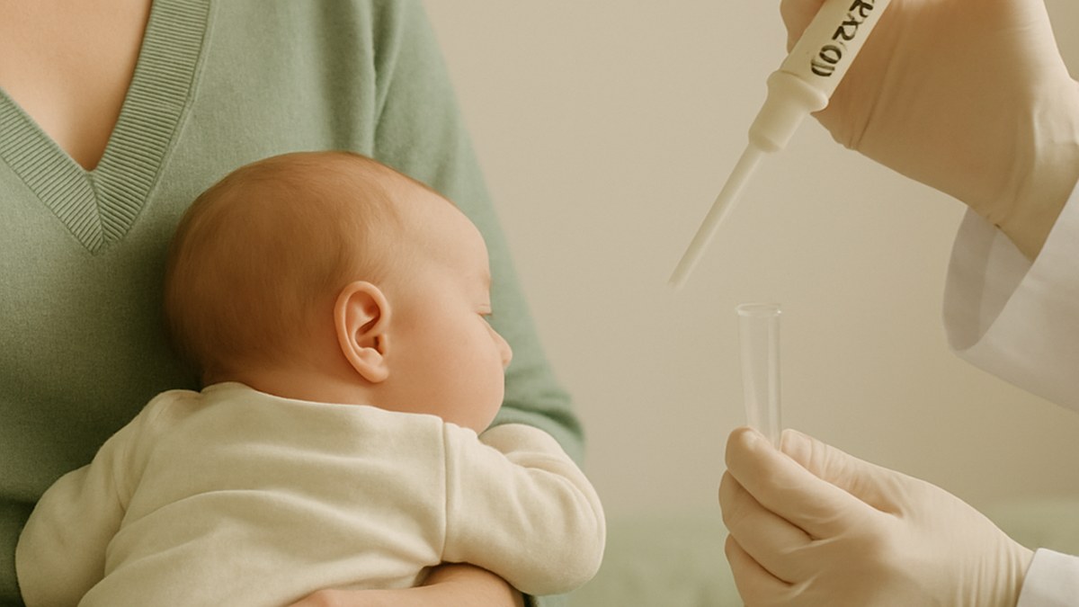 First Personalized Gene Therapy: Custom CRISPR Edit for a Baby's Unique Mutation — illustration